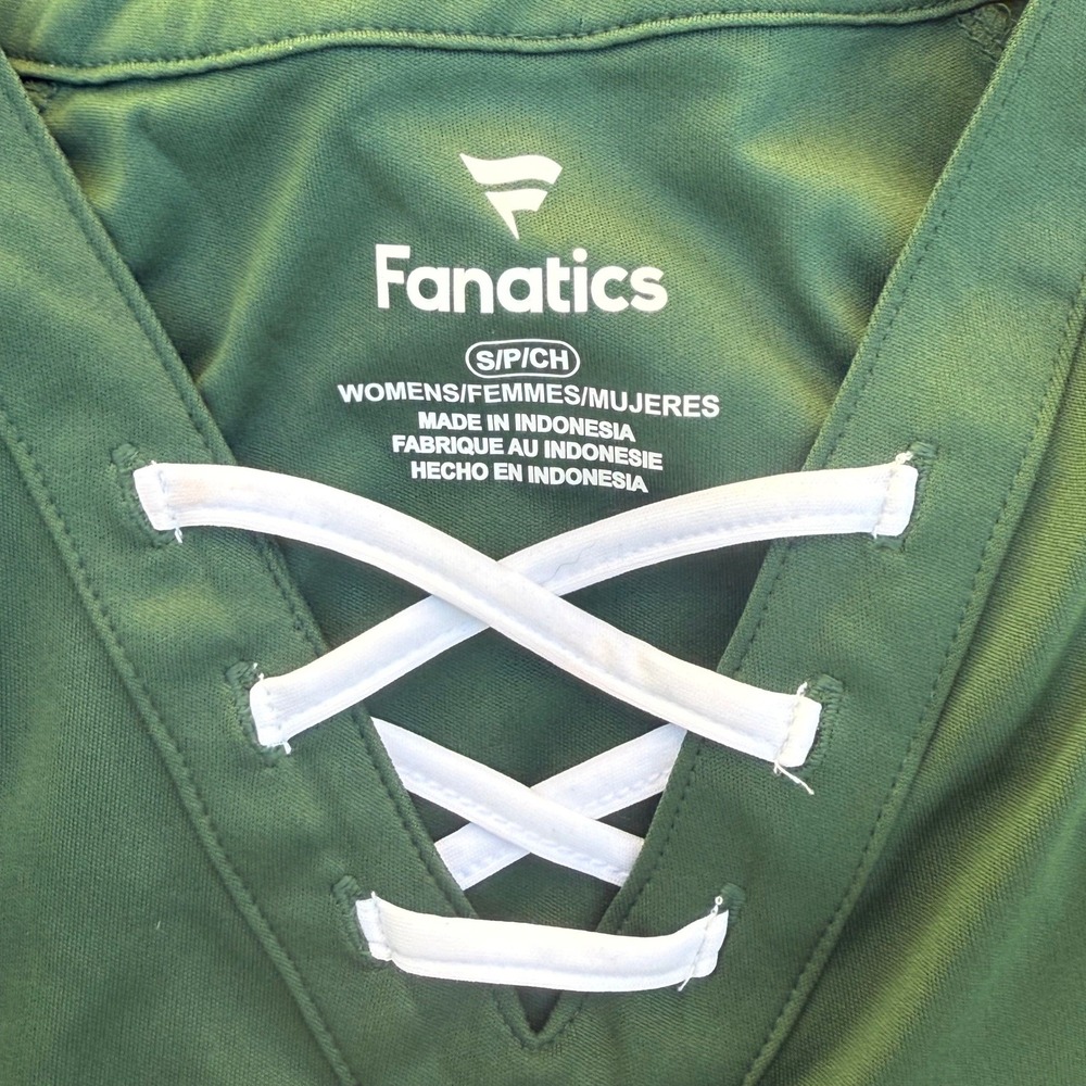 Green Bay Packers Women Size S/P CH‎ Fanatics NFL Football Jersey Lace Up - Picture 4 of 5